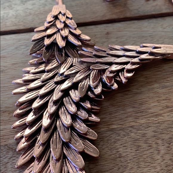 Set of copper color necklace, ring, and earrings - Picture 2 of 5